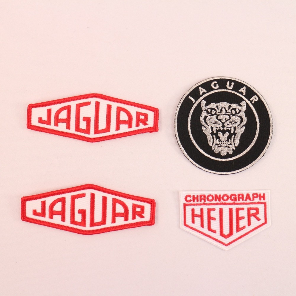 Set of 4-Jaguar & TAG Heuer Chronograph Embroidery Patch NEW Racing Iron-On Sew